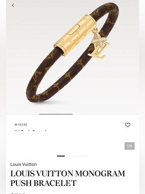 LOUIS VUITTON MONOGRAM PUSH BRACELET